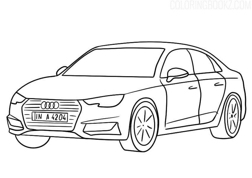 Audi A4 Coloring Page - Coloring Books ...