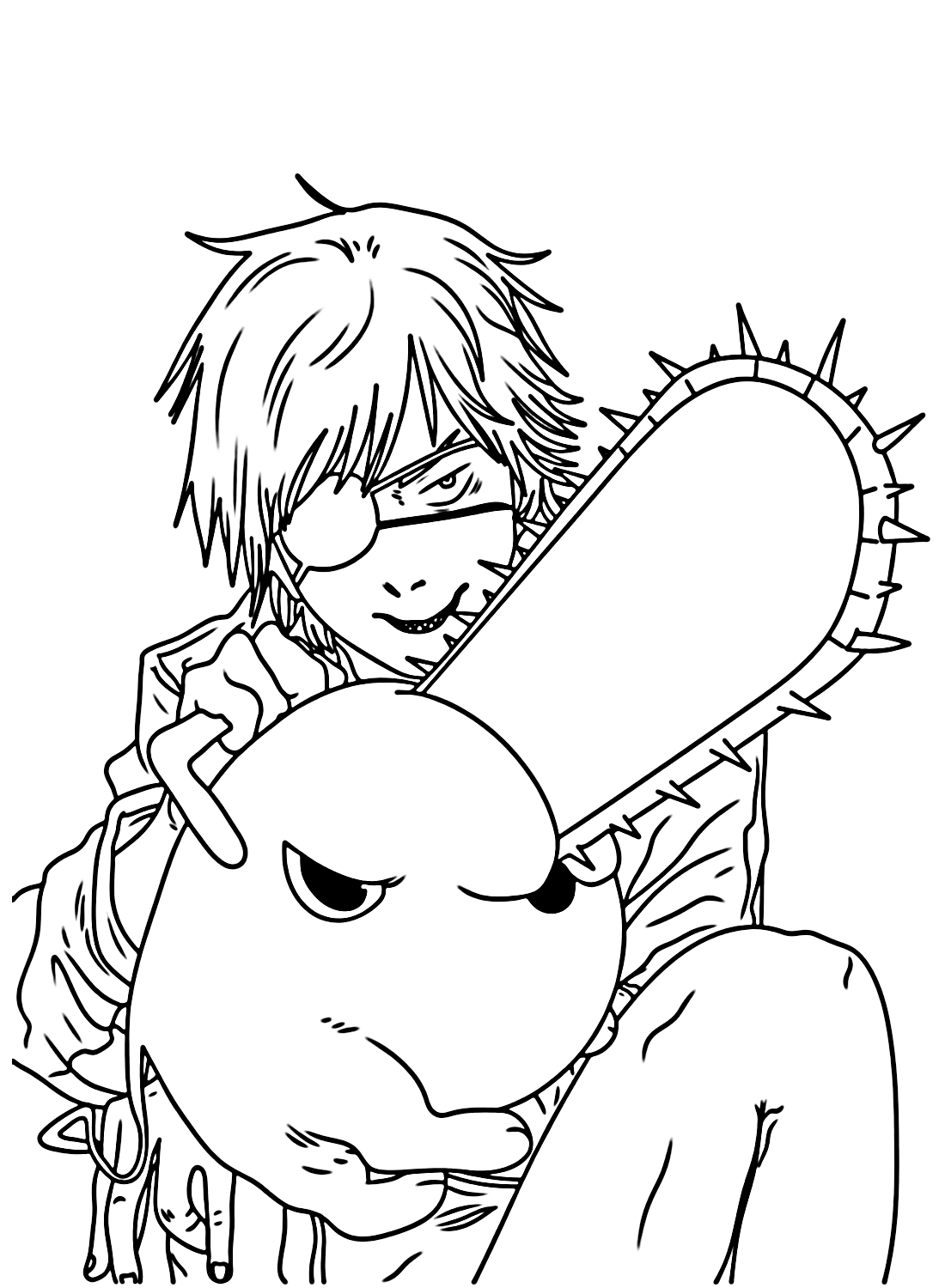 Pochita Coloring Pages - Anime ...