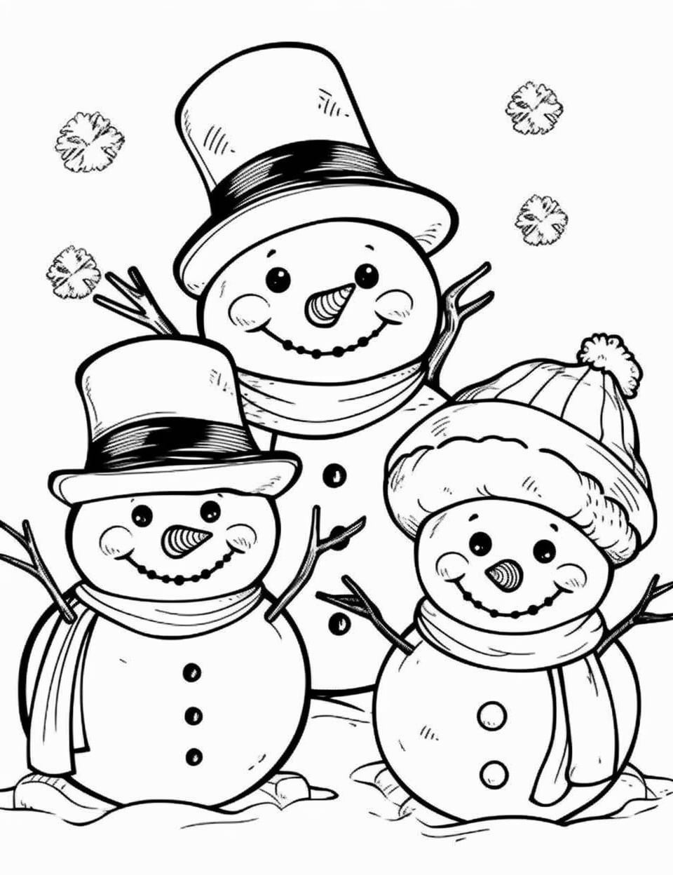 41 Snowman Coloring Pages For Kids And ...