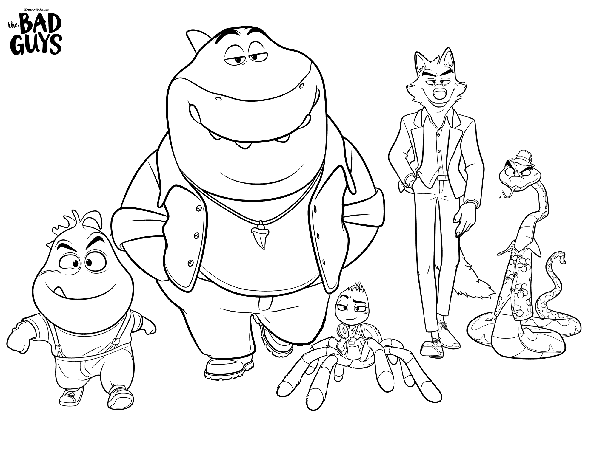 The Bad Guys Gang Coloring Pages - The Bad Guys Coloring Pages - Coloring  Pages For Kids And Adults
