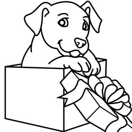 cute christmas puppies and kittens | ... christmas coloring pages christmas  puppies coloring pages for ki… | Puppy coloring pages, Dog coloring page, Coloring  pages