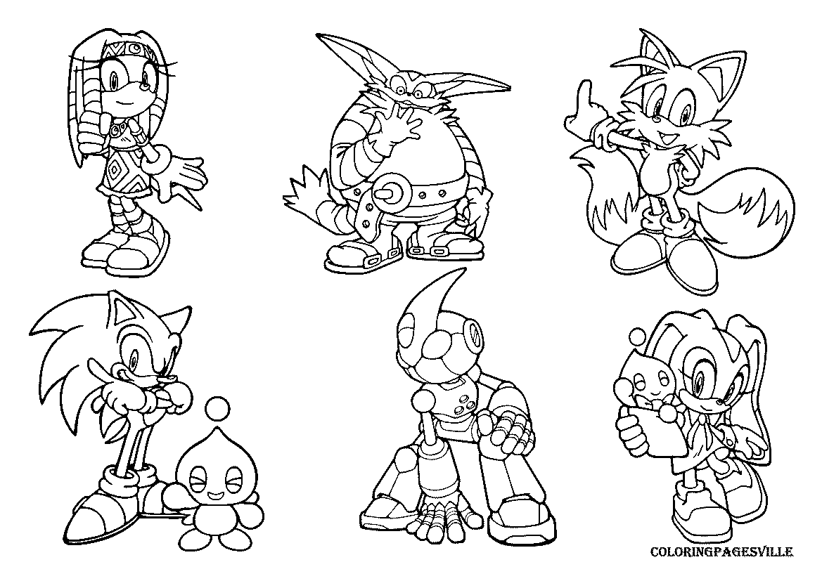Sonic X Coloring Pages