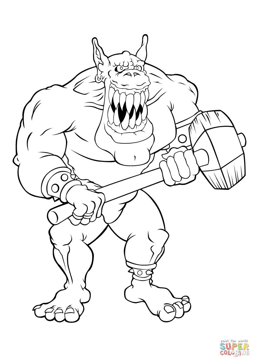 Giant Gremlin coloring page | Free Printable Coloring Pages