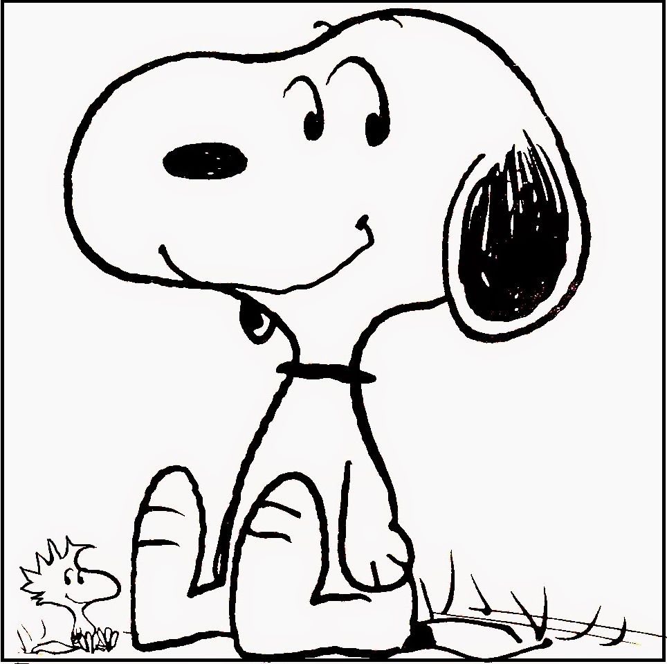 Snoopy And Woodstock Smiling Coloring Pages For Kids #fx2 ...