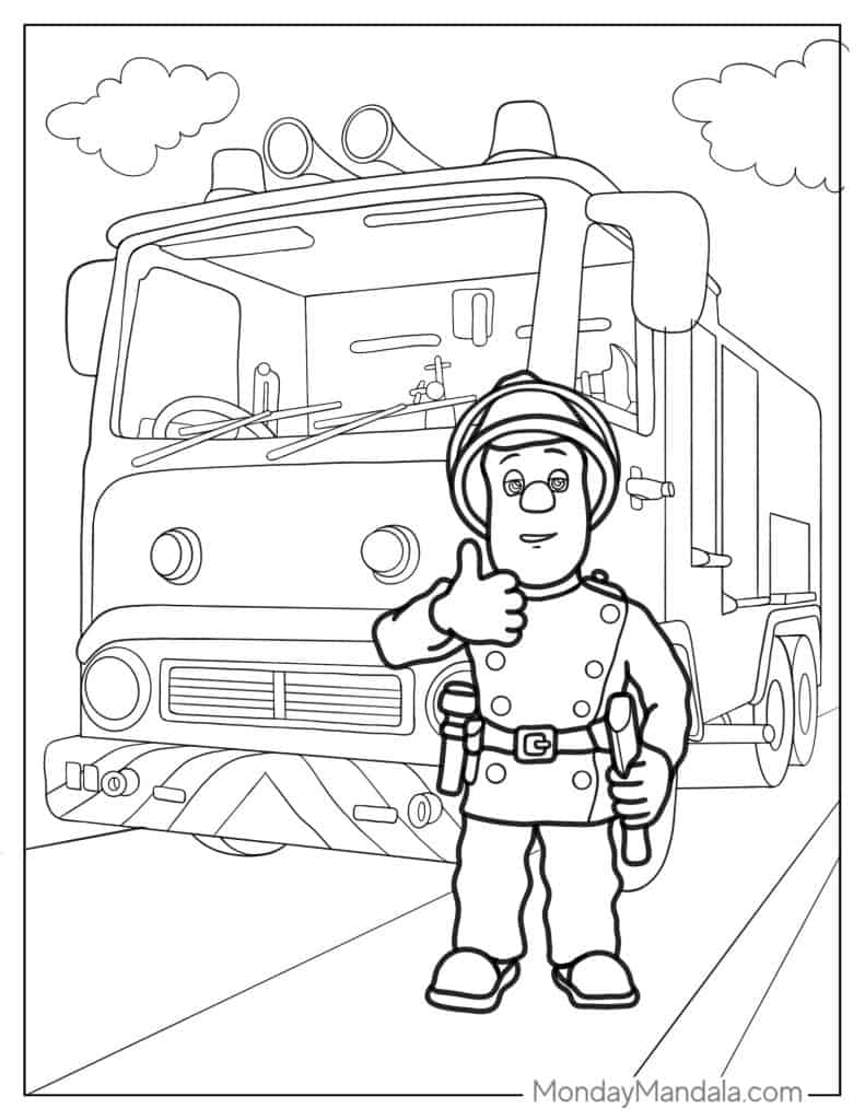 20 Firefighter Coloring Pages (Free PDF Printables)