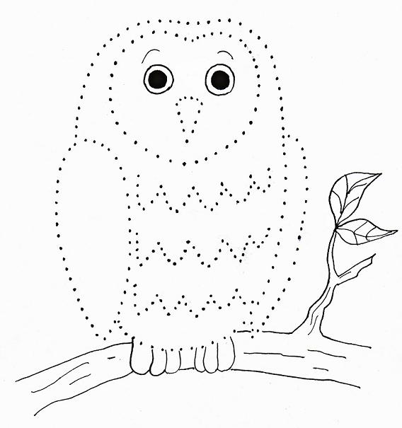 Owl Dot Drawing - Art Starts