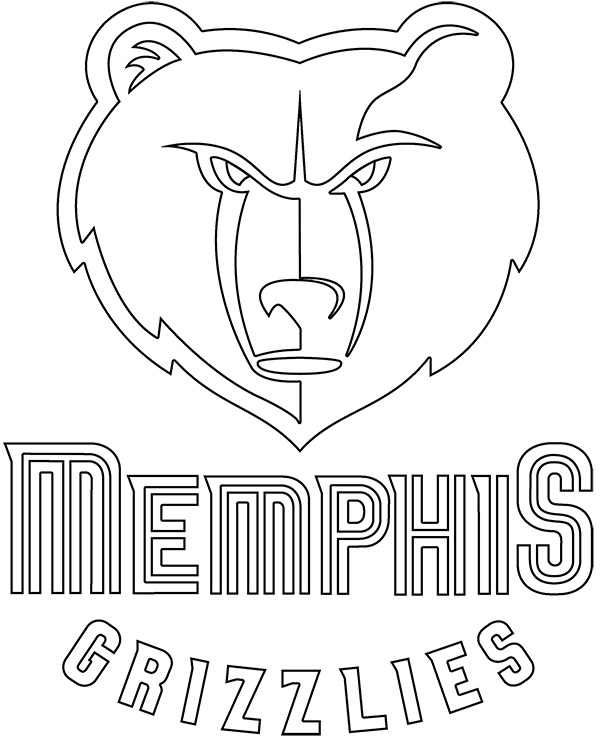 Printable Memphis Grizzlies logo - Topcoloringpages.net