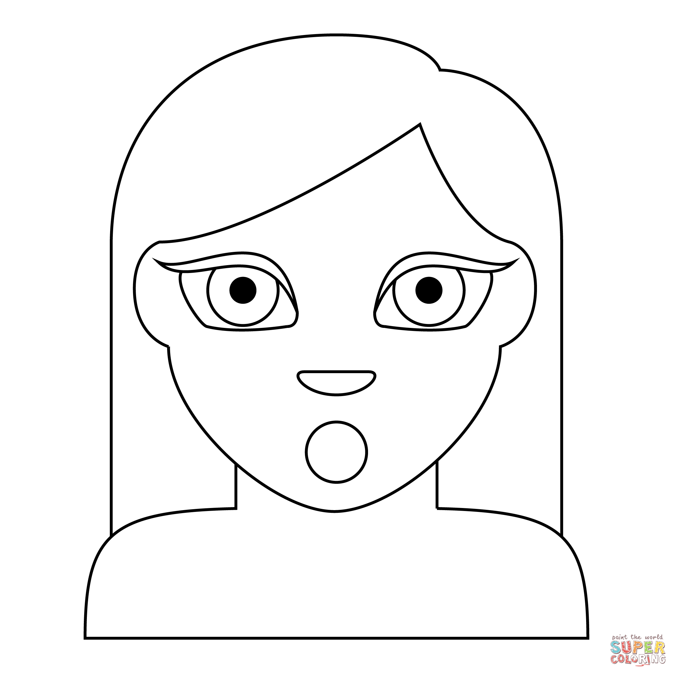 Person Pouting coloring page | Free Printable Coloring Pages