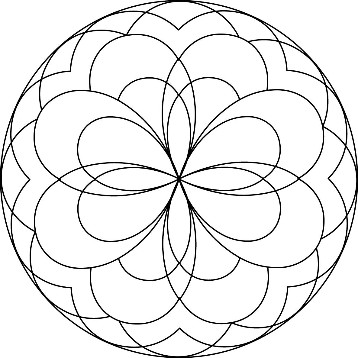 Easy Mandala Coloring Page - GetColoringPages.com