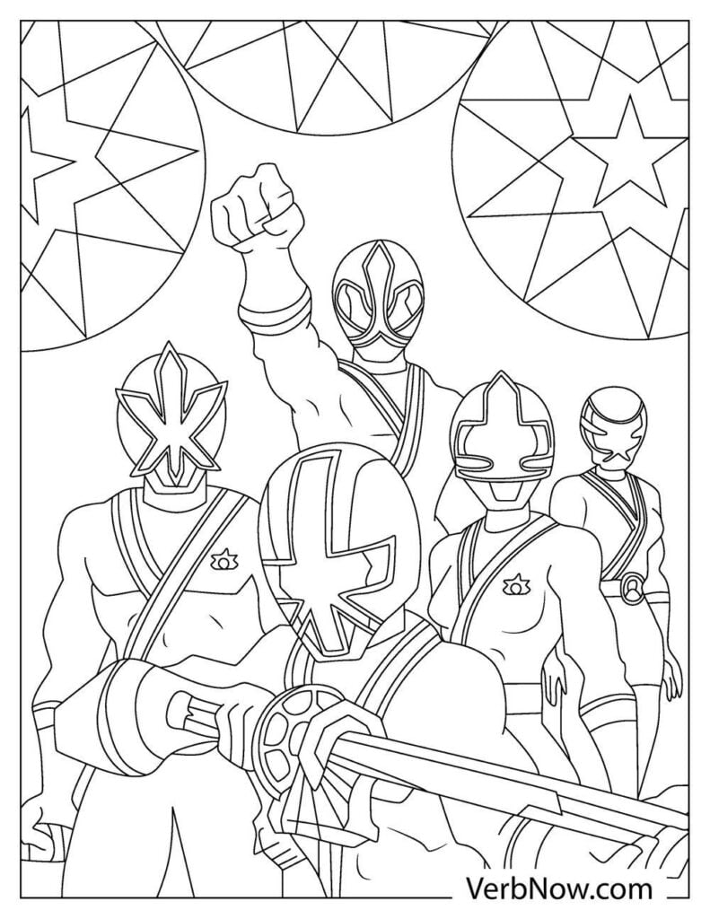 Free POWER RANGER Coloring Pages & Book for Download (Printable PDF) -  VerbNow