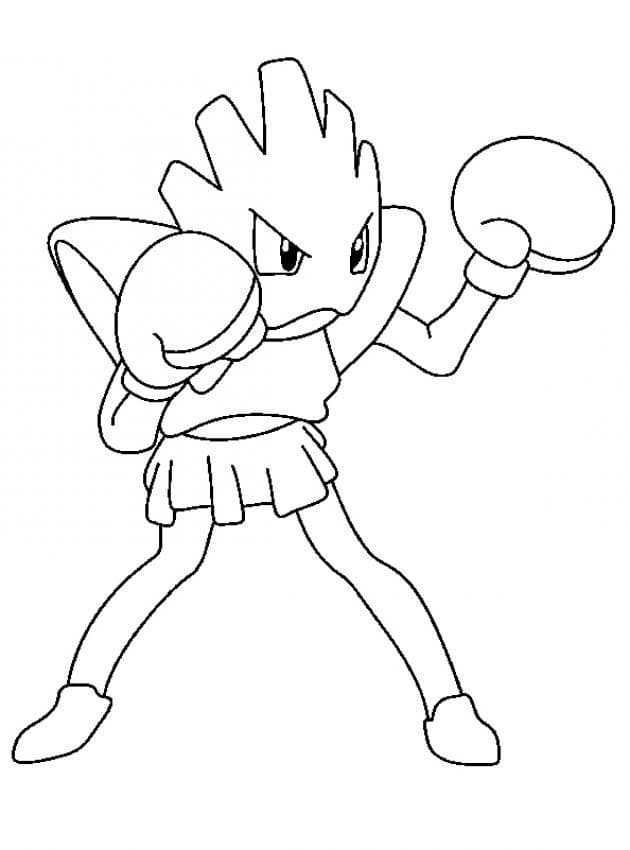 Hitmonchan Coloring Pages - Free Printable Coloring Pages for Kids