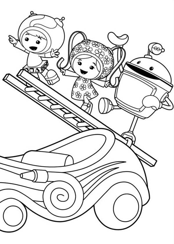 Milli and Geo with Bot Climb with Ladder in Team Umizoomi Coloring ...