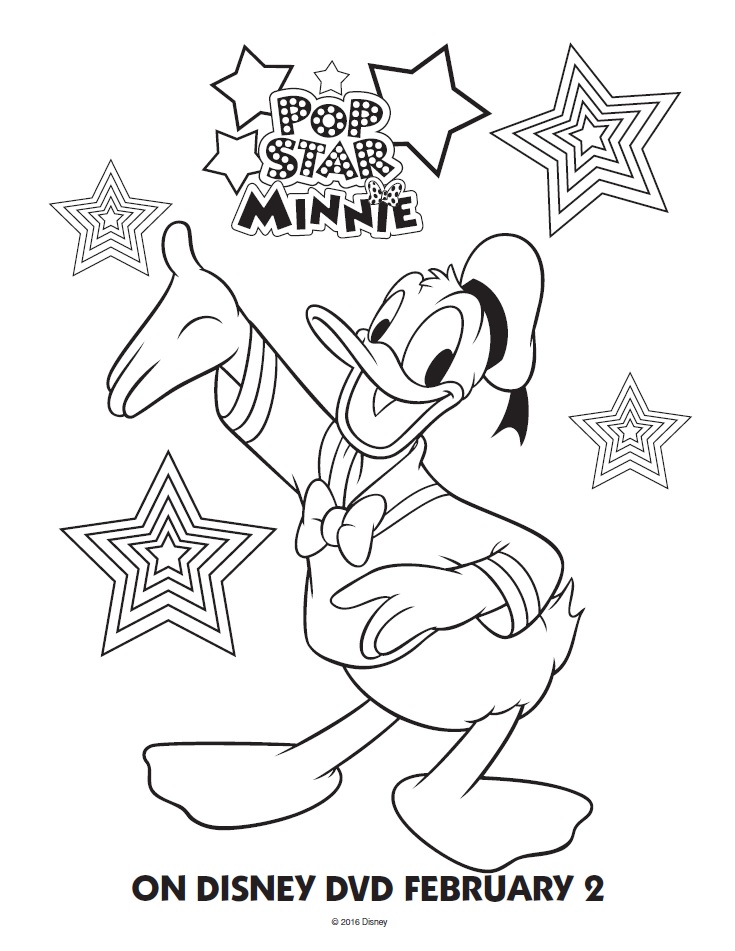 Pop Star Minnie Mouse Printable Coloring Pages & Friends