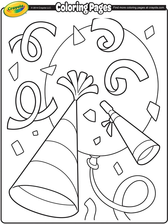 New Year's Confetti Coloring Page | crayola.com