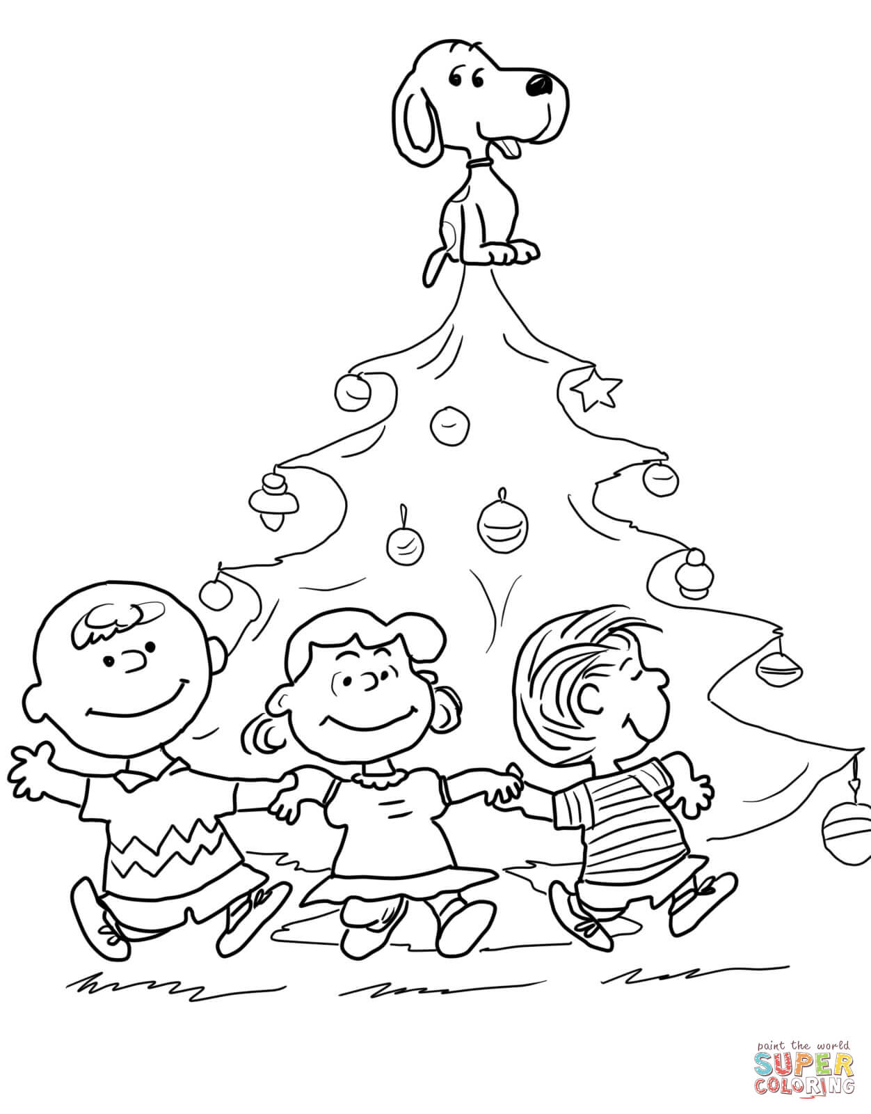 Charlie Brown Christmas Tree coloring page