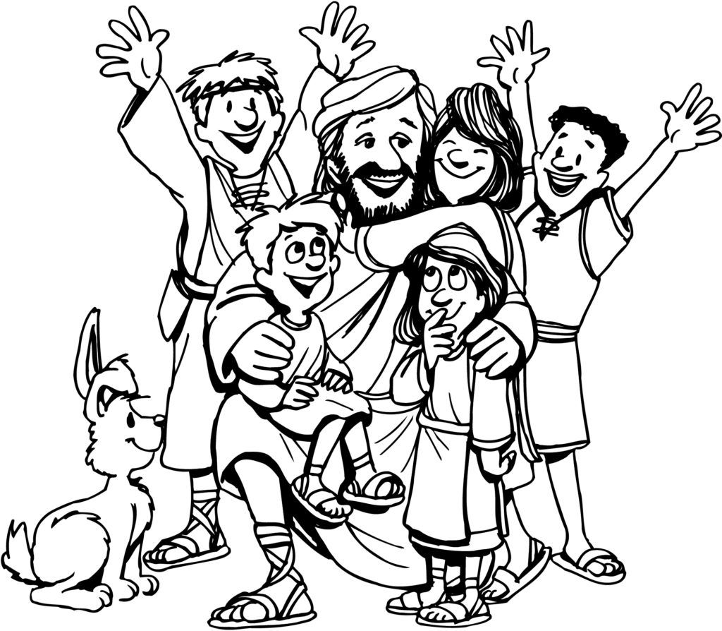 Coloring Pages: Jesus And The Little Children Coloring Page Jesus ...