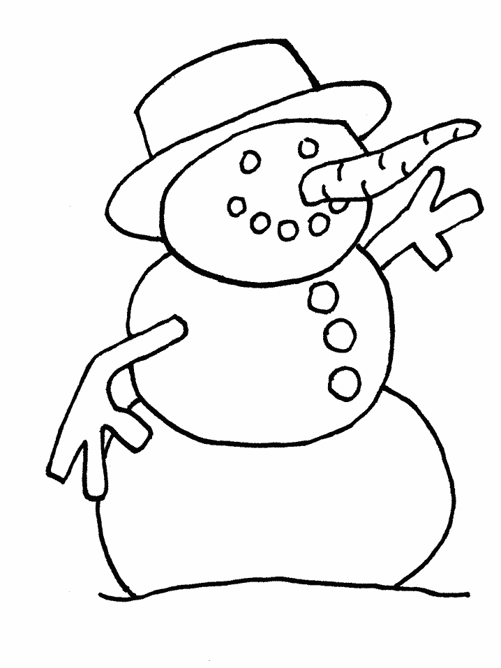 snowman winter coloring pages book