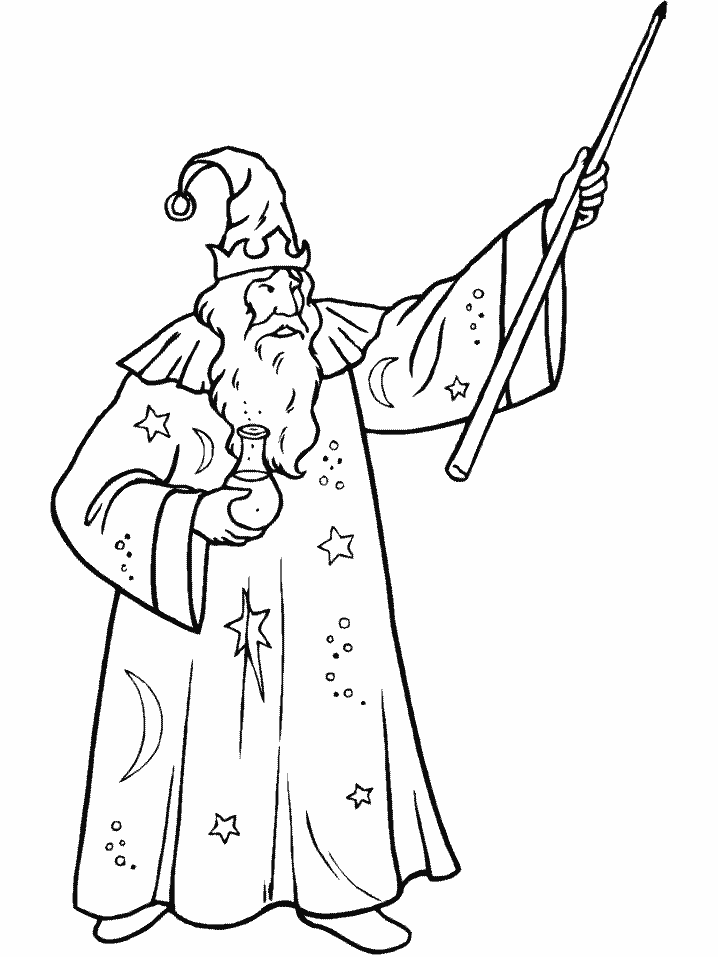 Wizard Coloring Pages Printable