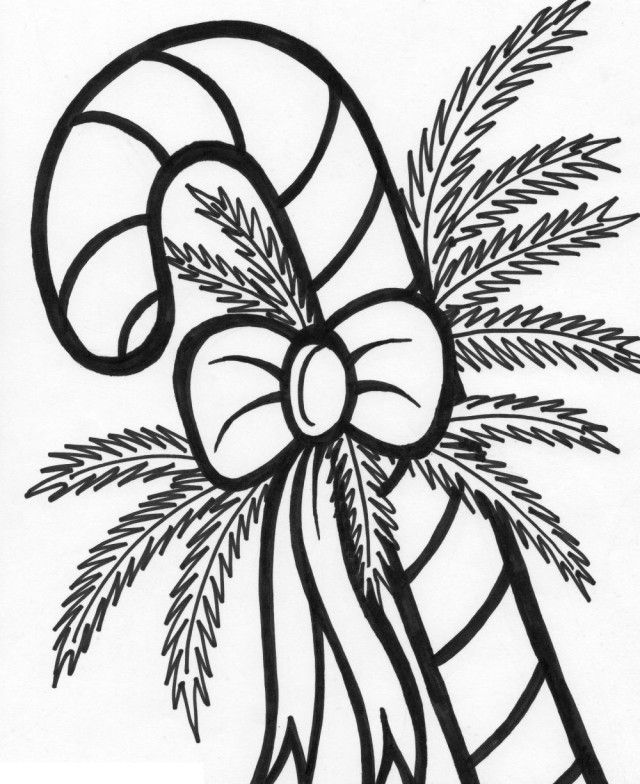 Candy Cane Coloring Pages For Kids - Coloring Nation