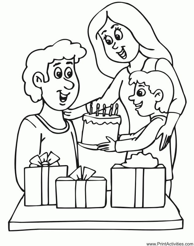 Coloring Pages For Dad's Birthday | Top Coloring Pages