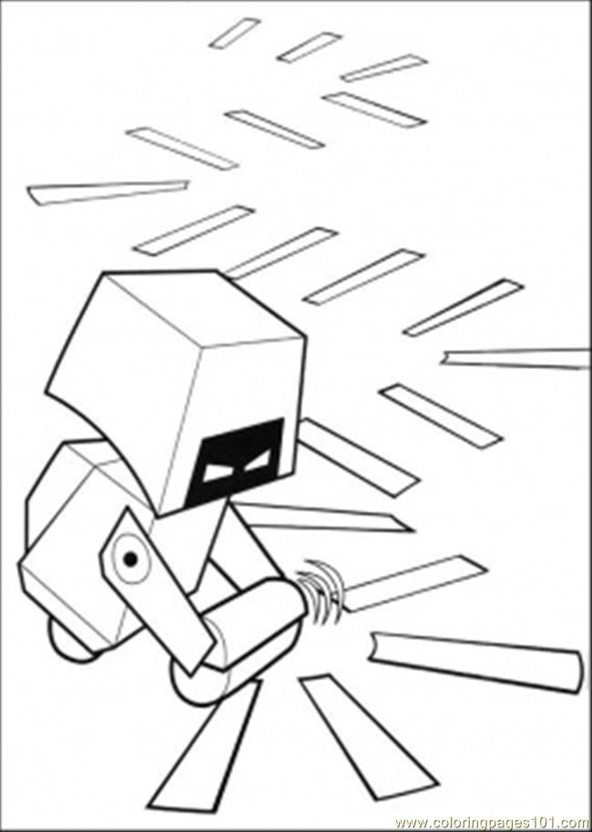 Coloring Pages Cleaning Robot 2 (Cartoons > Wall-E) - free 