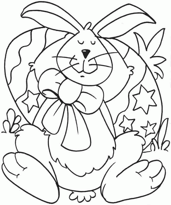 Easter Bunny Colouring Sheets Printable For Kids & Boys #