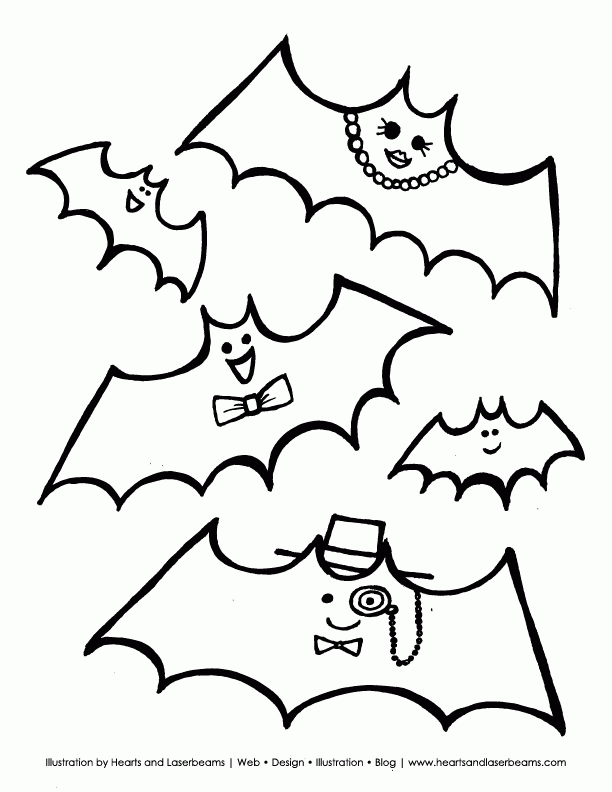 Halloween Bat Coloring Pages Free Halloween Printable Fancy Bats