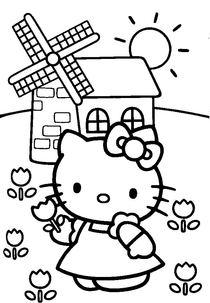 Hello-Kitty-Color-Pages-797×10241 | COLORING WS