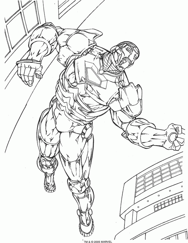 Free Coloring Pictures Iron Man
