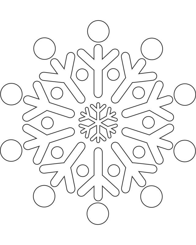 Snowflake template 3 - Free Printable Coloring Pages