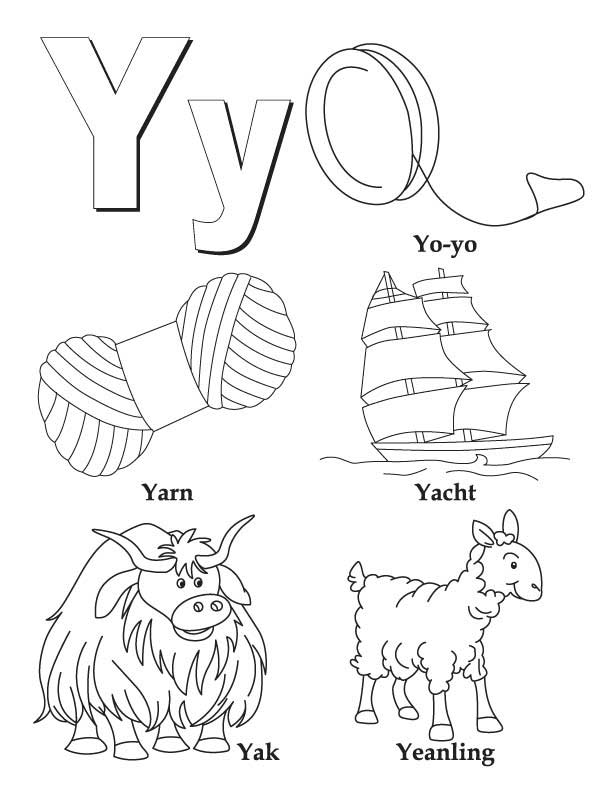 My A to Z Coloring Book Letter Y coloring page | Download Free My 