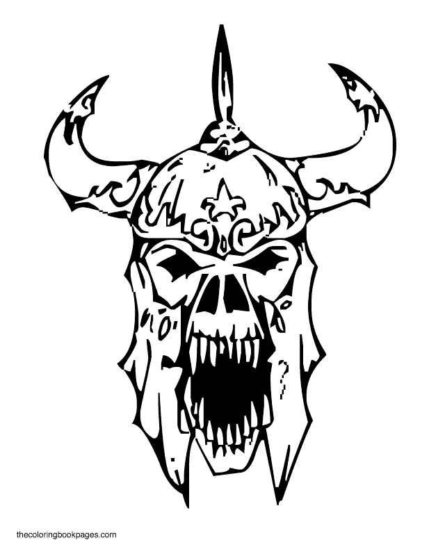 skull 2 Colouring Pages (page 2)