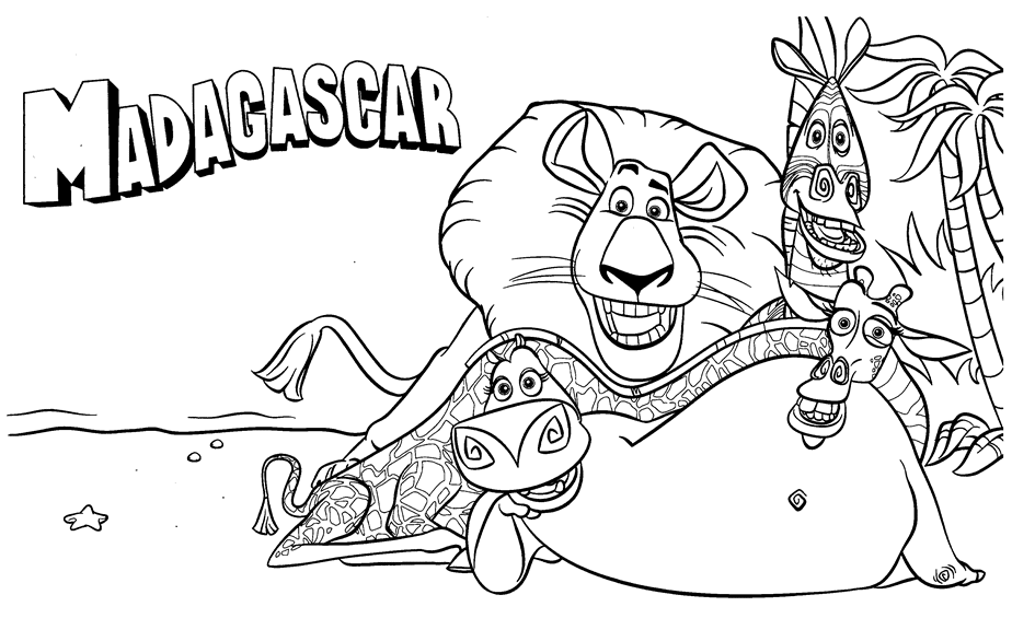 Madagascar Coloring Pages - Coloringpages1001.