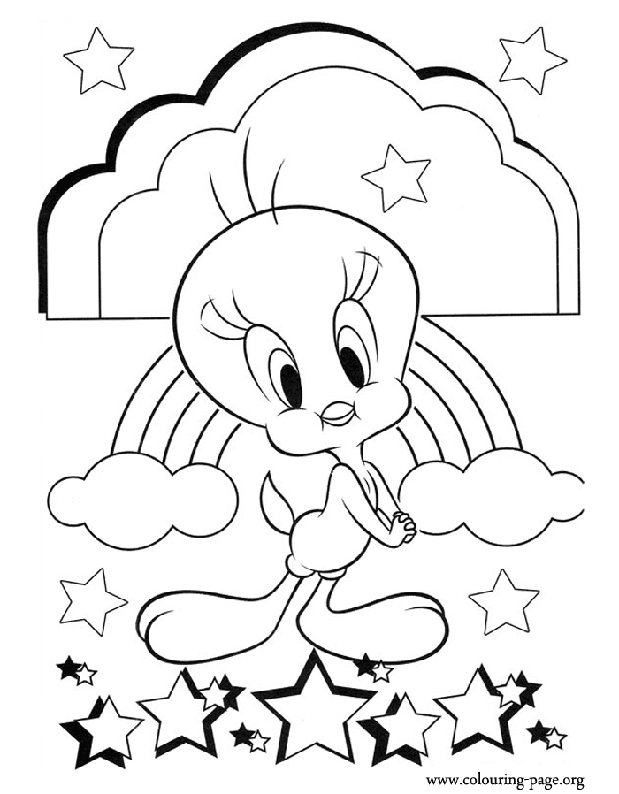 ganster tweety Colouring Pages