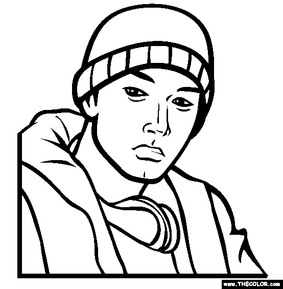 Eminem Marshall Mathers Online Coloring Page