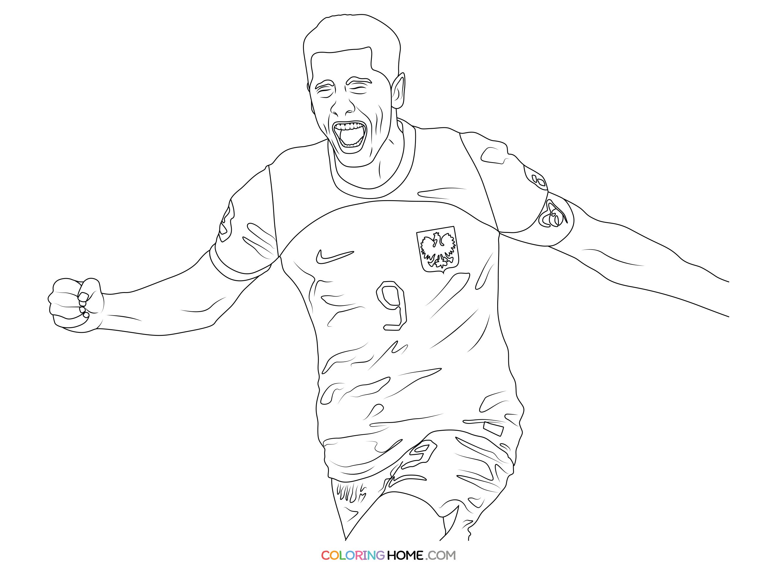 Robert Lewandowski coloring page