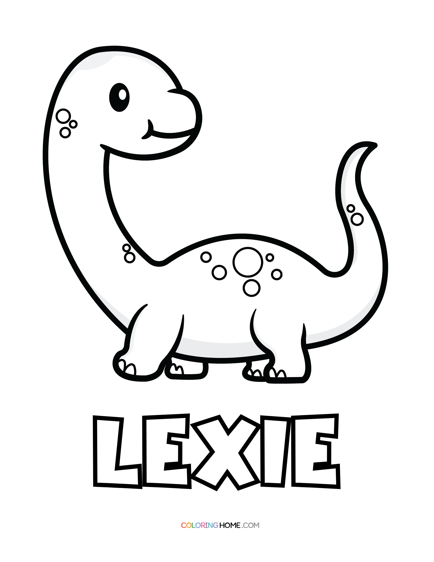 Lexie dinosaur coloring page