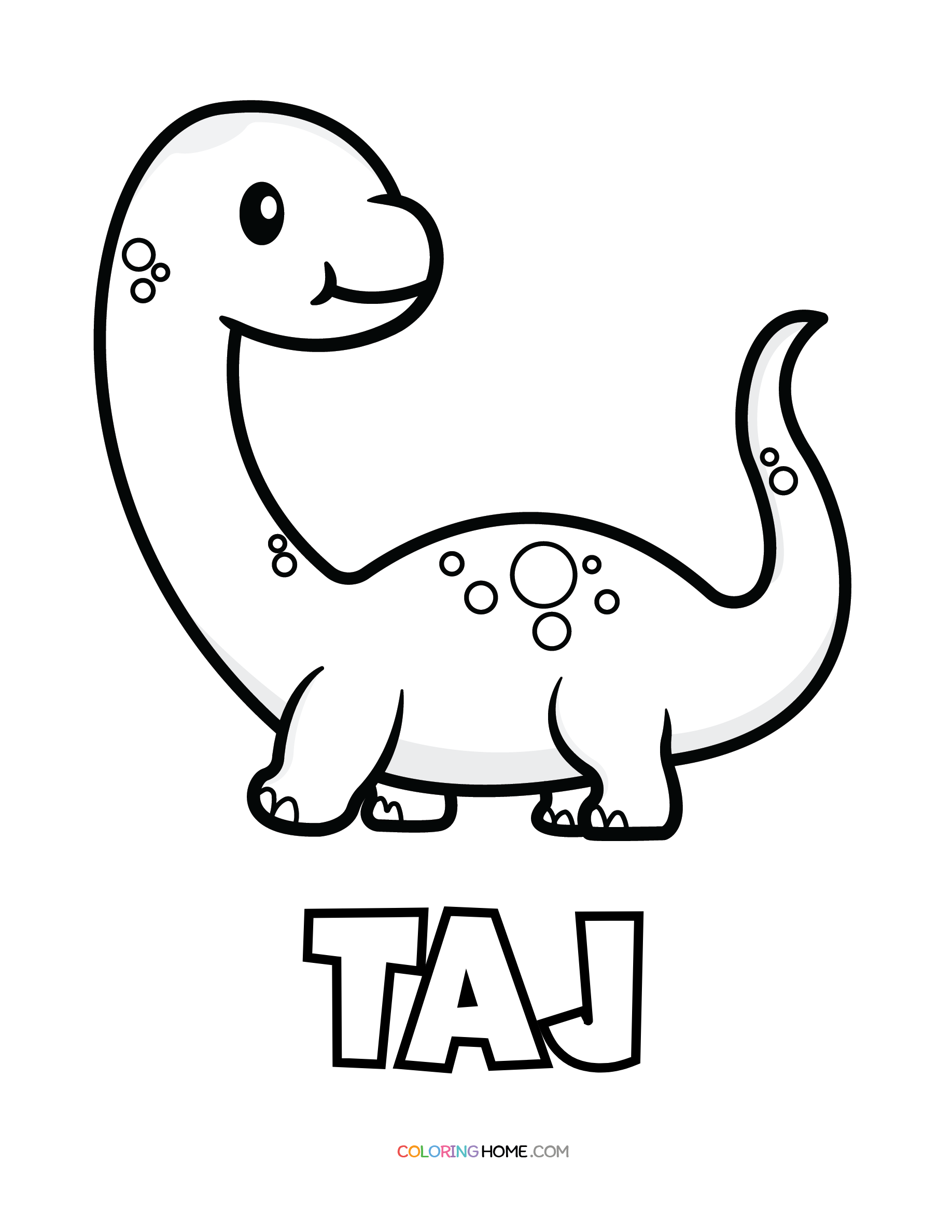 Taj dinosaur coloring page