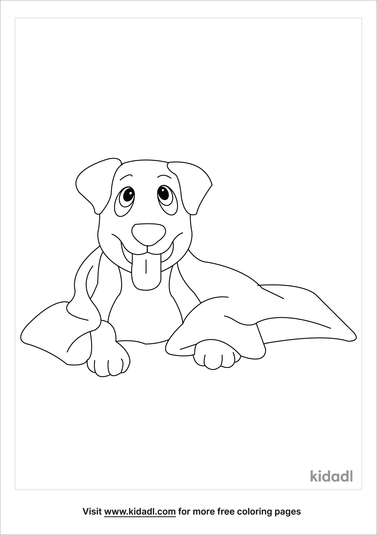 Puppy Under A Blanket Coloring Pages | Free Animals Coloring Pages | Kidadl