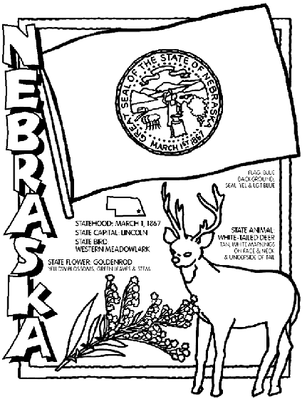 Nebraska Coloring Page | crayola.com