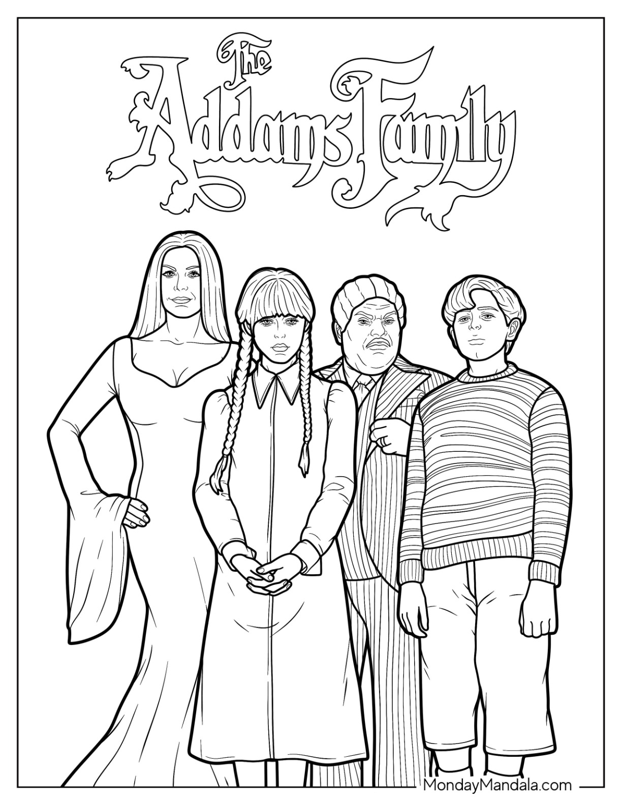 20 Wednesday Coloring Pages (Free PDF ...