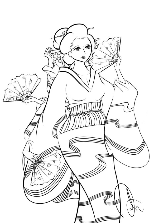 Nico Robin Coloring Pages - Coloring Nation