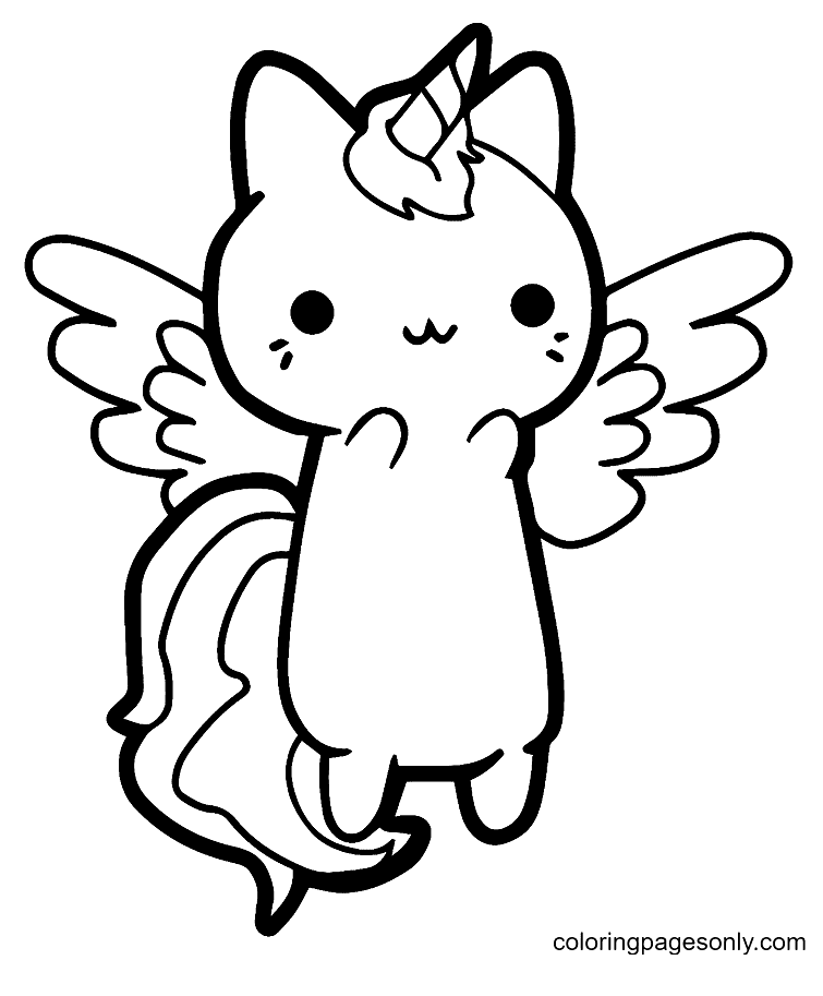 Unicorn Cat Coloring Pages Printable ...