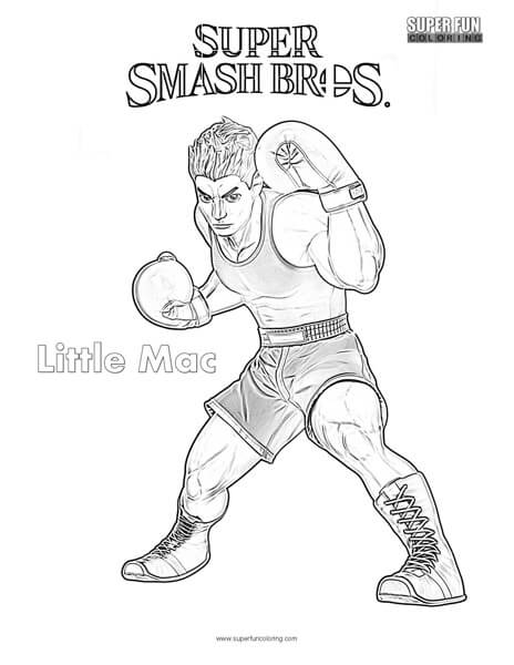 Little Mac- Super Smash Brothers Coloring Page - Super Fun Coloring