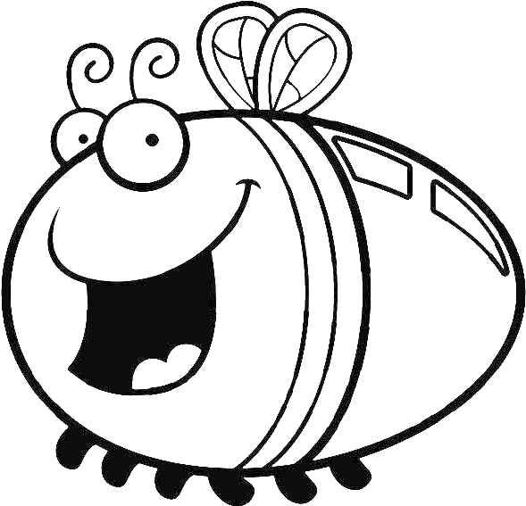 A Very Happy Firefly Coloring Page - Beautiful Fireflies Picture To Draw -  (600x627) Png Clipart Download