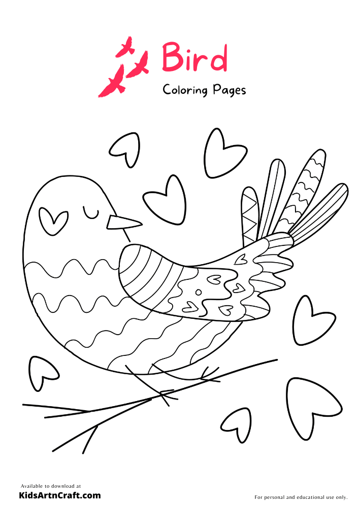 Bird Coloring Pages for Kids – Free Printables - Kids Art & Craft