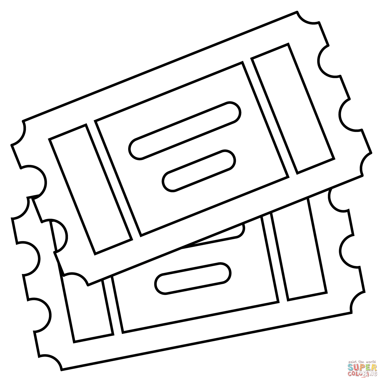 Admission Tickets Emoji coloring page | Free Printable Coloring Pages