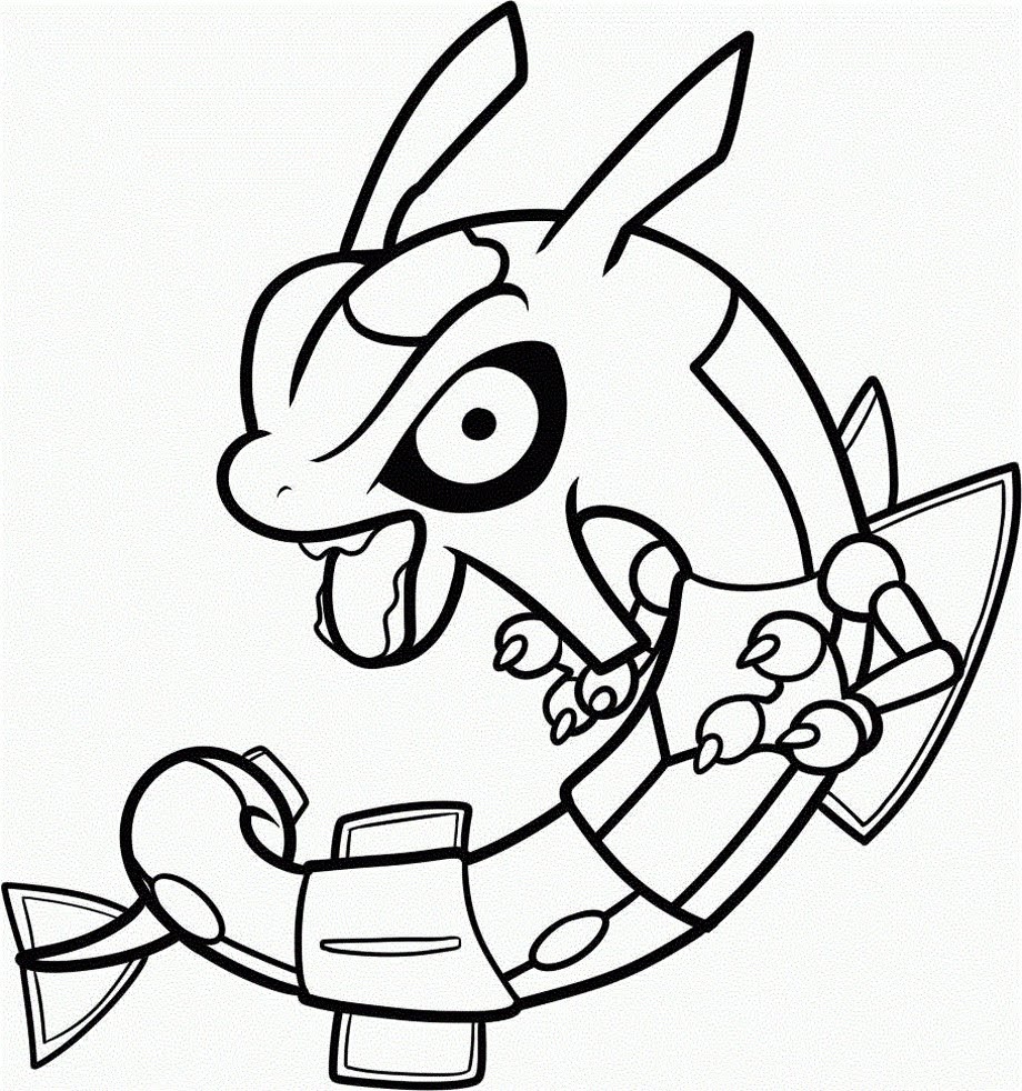 Legendary Rayquaza Pokemon Coloring Pages - Free Pokemon Coloring ...