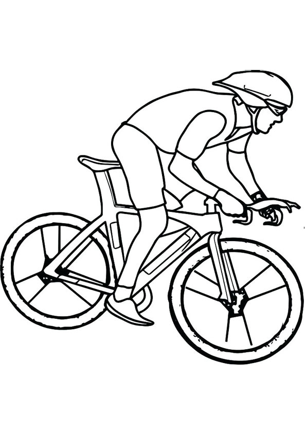Coloring Pages | Bicycle Riding Coloring Page for Kids