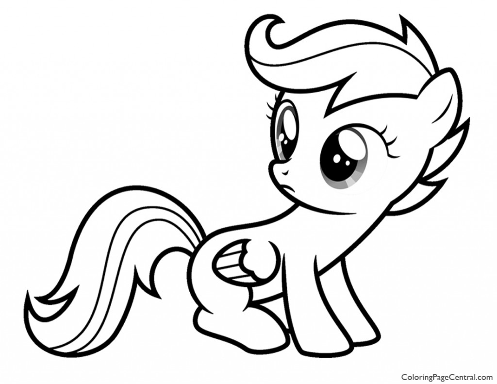 My Little Pony - Scootaloo 01 Coloring Page | Coloring Page Central